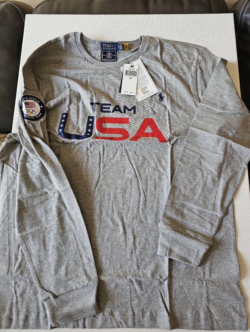 Polo Ralph Lauren Team USA Olympic Team Longsleeve T-shirt 2022 Sz XL Patch